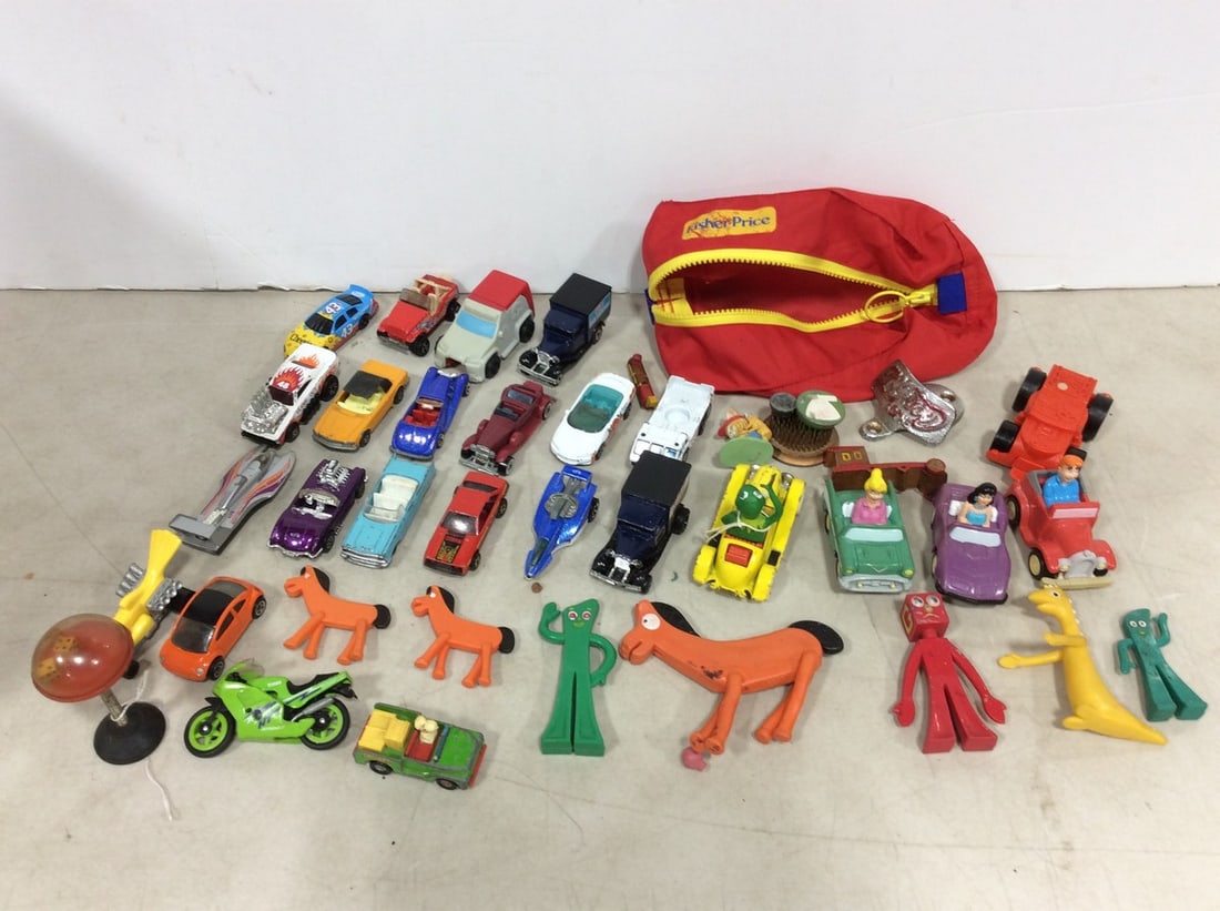 Toy cars, Gumby figurines, and more: Toy cars, Gumby figurines, and more