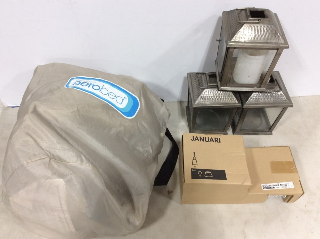 Aerobed Mattress, and Lanterns (7.25in Tall): Aerobed Mattress, and Lanterns (7.25in Tall)