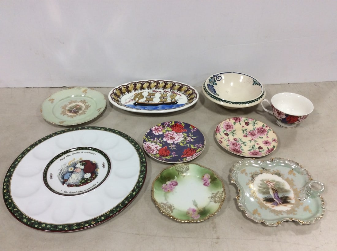 Various Ceramic Plates, Bowl, and Cup (2.5in Tall) (1 of 1)