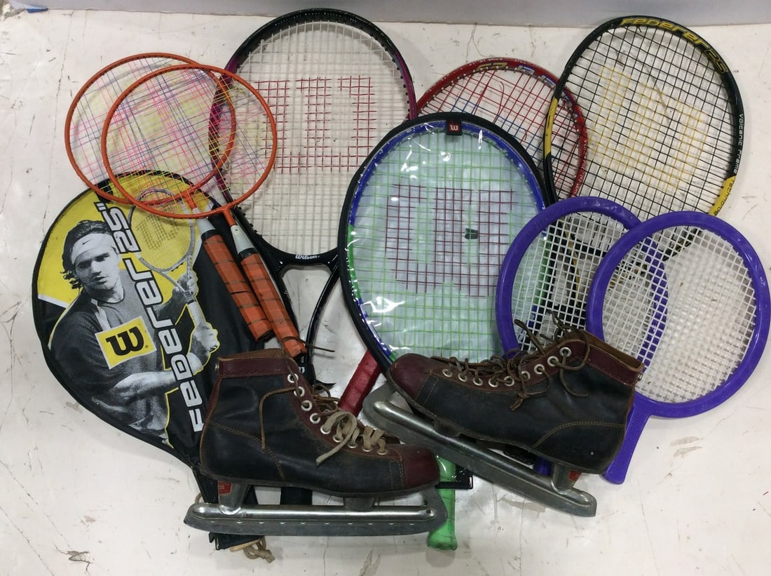 Canadian Flyer Torpedo Blades (no size), and Various Rackets: Canadian Flyer Torpedo Blades (no size), and Various Rackets