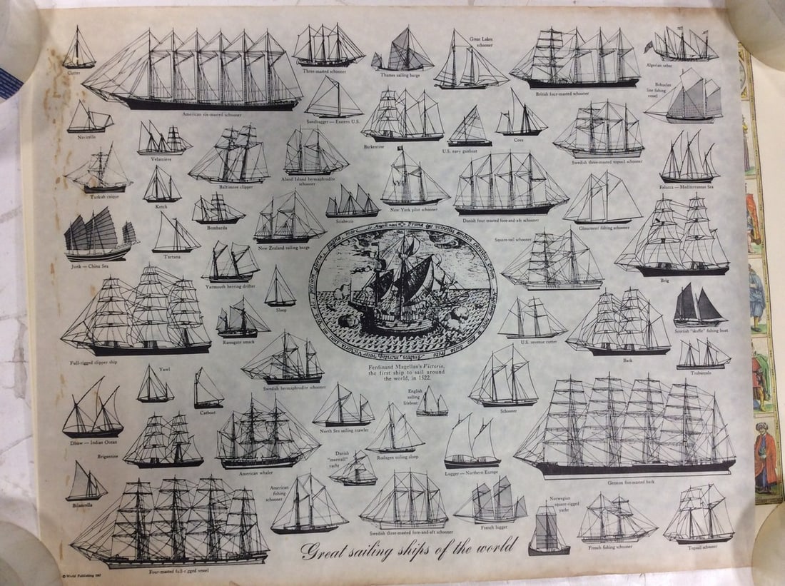 Great Sailing Ships of the World Art Print (17inx21in): Great Sailing Ships of the World Art Print (17inx21in)