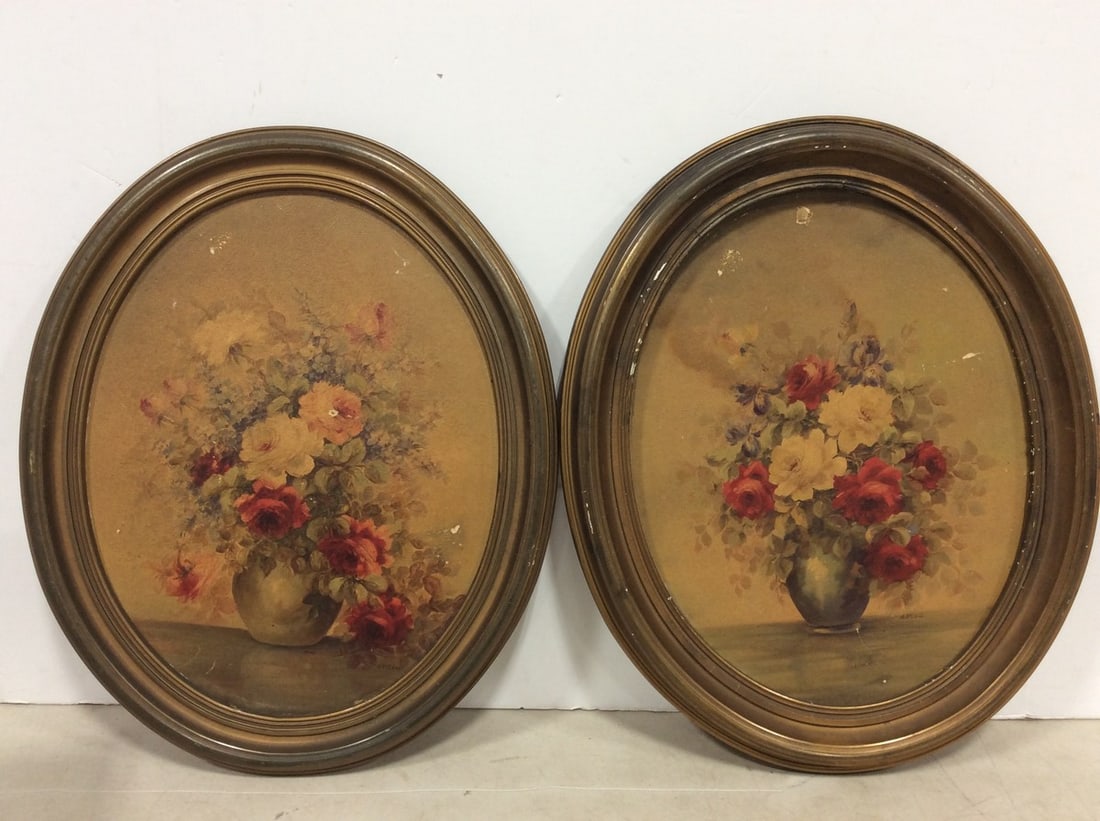 Framed Floral Artwork - 2 Total (14inx17in) (1 of 1)