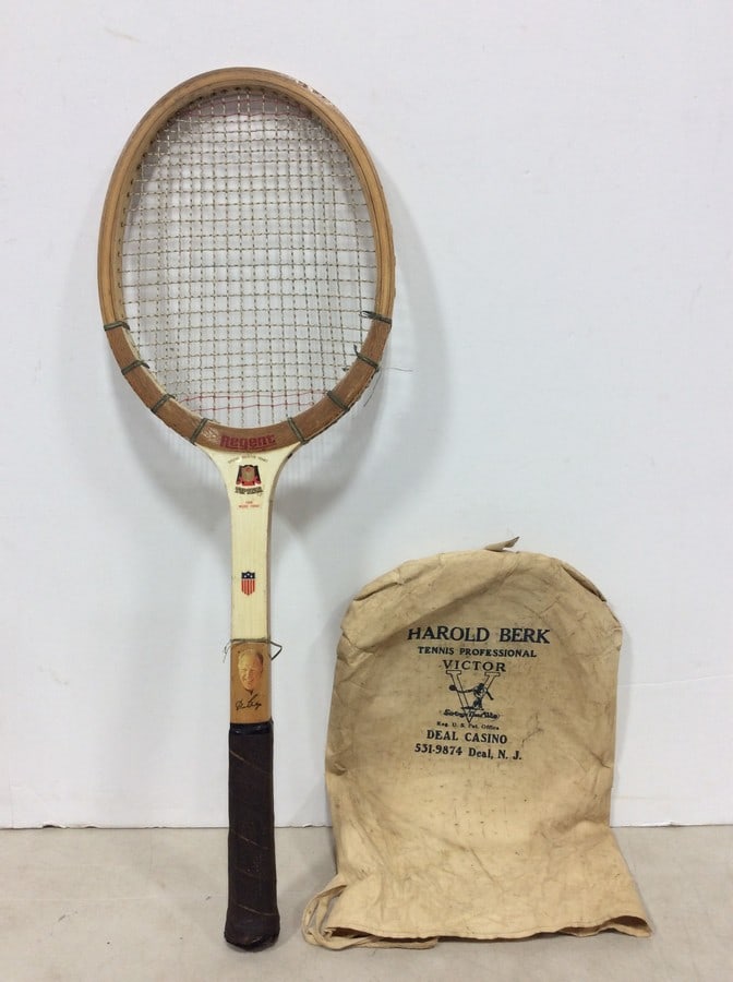 Regent Tennis Racket with Harold Burke Cover Bag: Regent Tennis Racket with Harold Burke Cover Bag