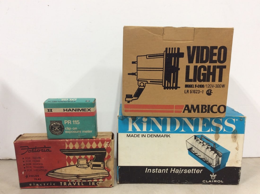 Video Light (Model - V-0100), Kindness Instant Hairsetter, Electric Travel Iron, and more: Video Light (Model - V-0100), Kindness Instant Hairsetter, Electric Travel Iron, and more