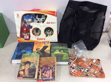 Harry Potter books, Fuwa collectible doll set, and more