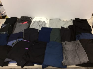 Women's clothing-mostly workout pants(Under Armour, Heathyoga, etc.-various sizes)