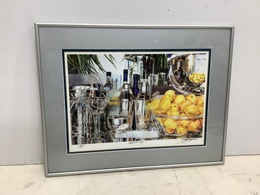 Framed and signed Absolut-ly art print by Jeffrey Jakub(17.25in.x22.25in.-30/150)