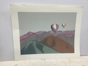 Hot Air Balloons art print signed Samama(23in.x29in.-349/500)