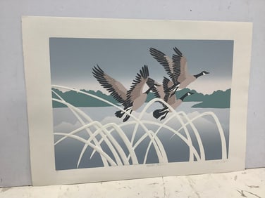 Horizon Autumn art print signed Denise Harris(17.5in.x24.5in.)