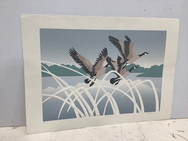 Horizon Autumn art print signed Denise Harris(17.5in.x24.5in.)