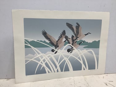 Horizon Autumn art print signed Denise Harris(17.5in.x24.5in.)