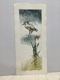 Waterbirds I art print signed Yarbrough(13in.x28.5in.-45/350)