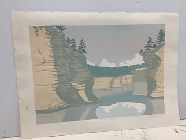 The Dells in Spring art print signed Denise Harris(17.75in.x24.5in.-17/150)