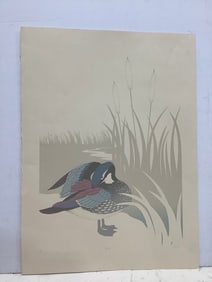 Marsh serigraph art print signed Denise Harris(22in.x30in.-487/500)