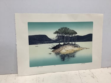 Poet's Island art print signed Yarbrough(15in.x22.5in.-13/350)