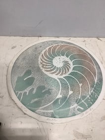 Nautilus signed textured artwork(227/250-20in.across)