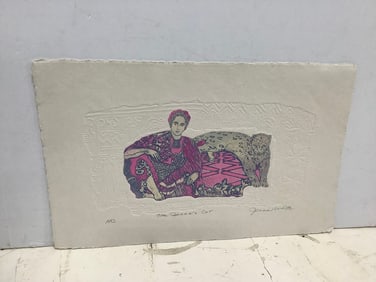 The Queen's Cat art print signed Jonna White(11.25in.x18in.)