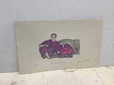 The Queen's Cat art print signed Jonna White(11.25in.x18in.)