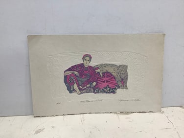 The Queen's Cat art print signed Jonna White(11.25in.x18in.)