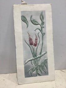 Floral textured artwork(11in.x23in.)