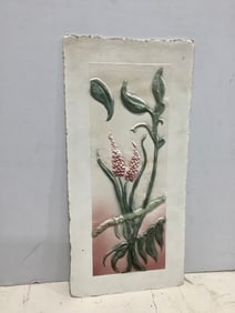 Floral textured artwork(11in.x23in.)