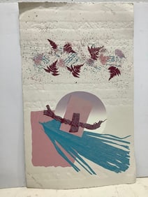 Awakening textured artwork signed J. Valentina(11/250-22.5in.x36in.)