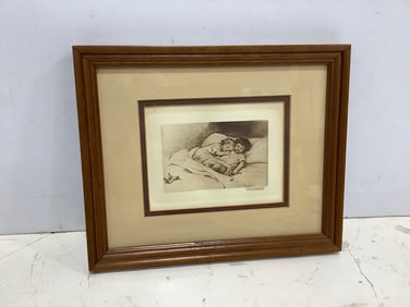 Framed Childhood art print(9in.x11in.)