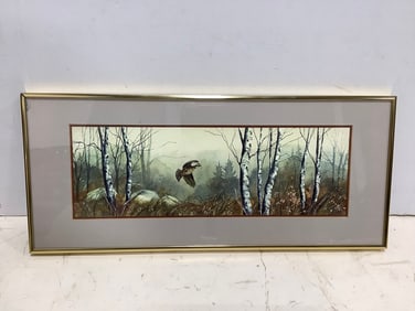 Framed art print signed Cece Tucker(9.25in.x21.25in.)