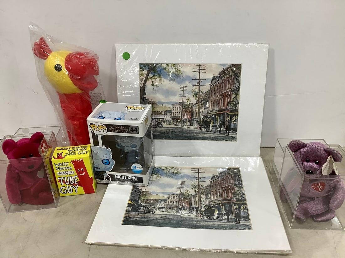 Night King Funko Pop Figure, Ty Beanie Babies, Wacky Inflatable Tube Guy, Oversized Pez Container: Night King Funko Pop Figure, Ty Beanie Babies, Wacky Inflatable Tube Guy, Oversized Pez Container (12.5in Tall) , and more