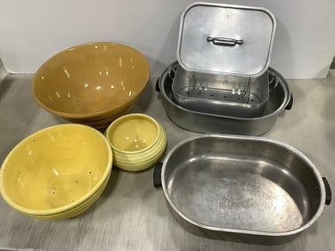 Various Ceramic Bowls and Pots (Largest - 6.5inx13in)
