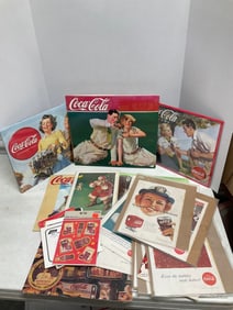 Lot of vintage coca cola memorabilia