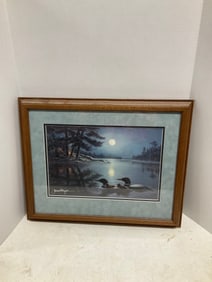 Signed framed print 20 x 17