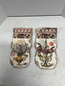 Lot of 2 ceramic wall hangings