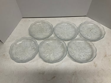 Lot of 6 glass salad plates