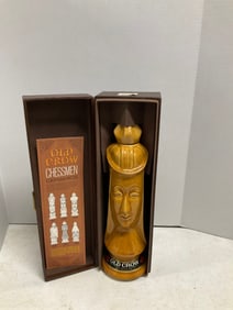 Old Crow limited edition Chessmen ceramics decanter empty