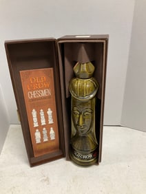 Old Crow limited edition Chessmen ceramics decanter empty