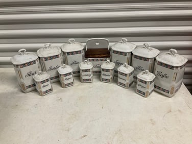Vintage kitchen storage containers