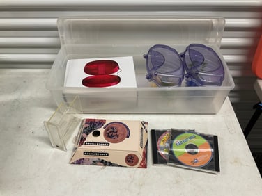 Lot of terrarium, jewelry box and CD's