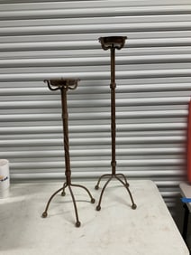 lot of 2 candle holders 42in tall