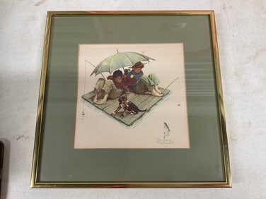 Norman Rockwell framed print 12x12
