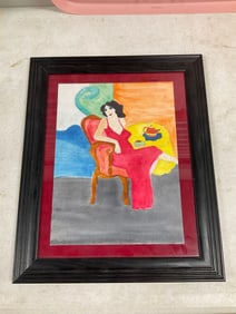 Water colored lady 17x14