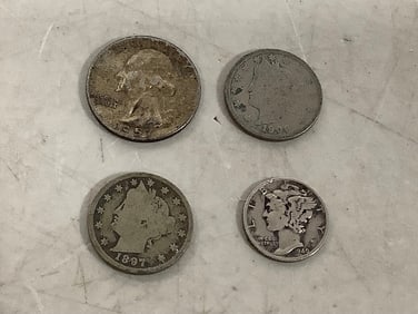 Silver coins and V Nickels