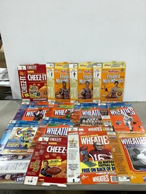 Sports players cereal boxes (Josh Beckett, Willie Mays, Joe Montana, and more)