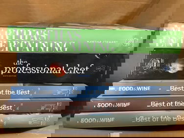 Various Hard Cover Books (Food & Wine, The Professional Chef, and more)