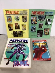 1993 Comic Preview Books, and Marvel Adventures Iron Man Comic Book
