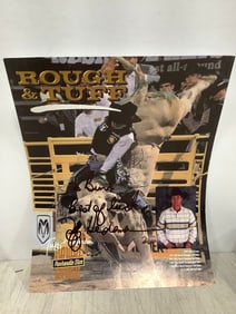 World Champion All Around Cowboy Dean Oliver signed photographic print(8.5in.x11in.)