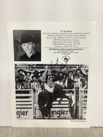 NHL double sided and signed print(John Bucyk, Gerry Cheevers, Ross Brooks, and more)