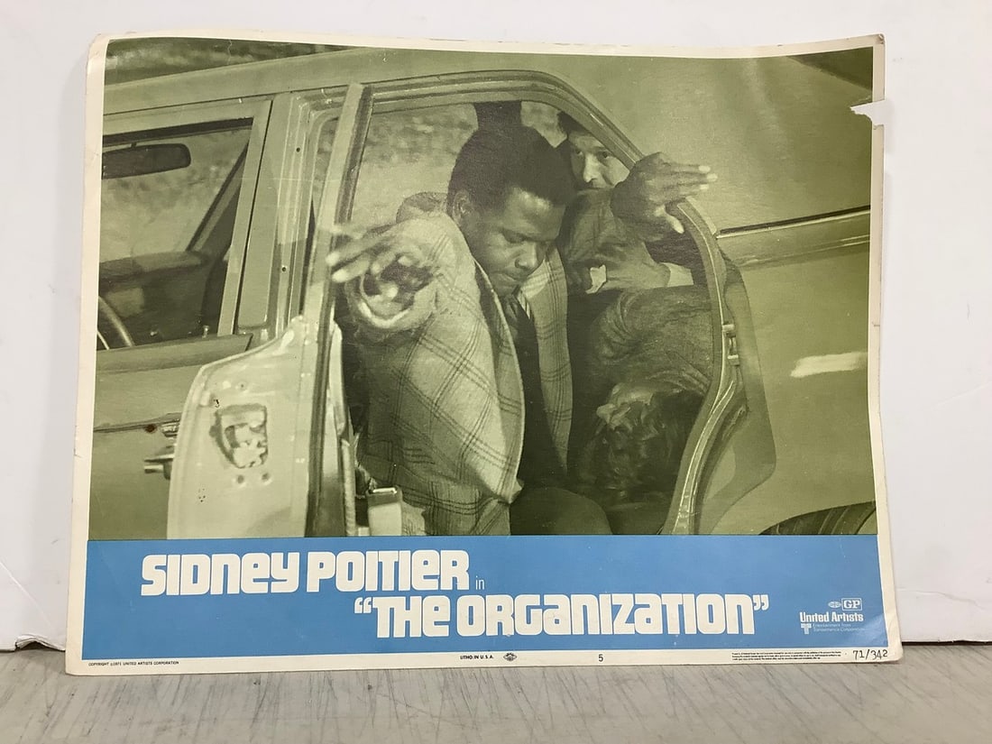 Sidney Poitier 'The Organization' Movie Lithoprint 71/342 (11inx14in): Sidney Poitier 'The Organization' Movie Lithoprint 71/342 (11inx14in)