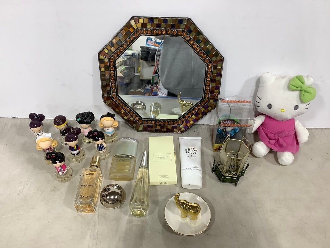 Headphonies micro speaker, Hello Kitty plush doll, decorative mirror(12in.across), and more (1 of 1)