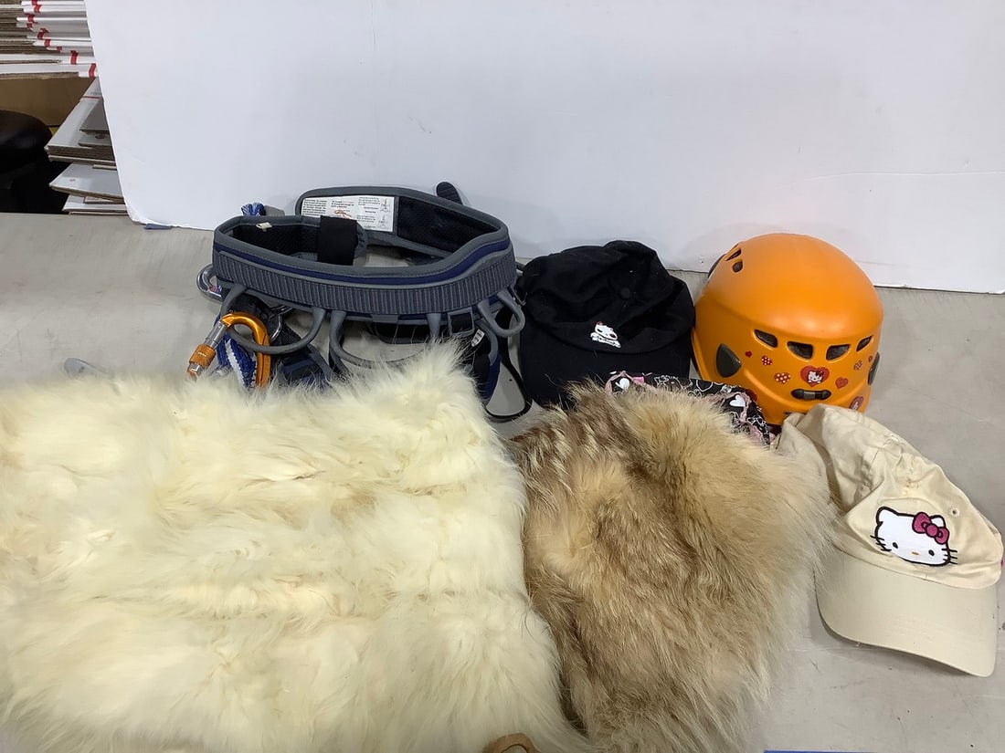 Hello Kitty hat, bike helmet, body harness, and more: Hello Kitty hat, bike helmet, body harness, and more